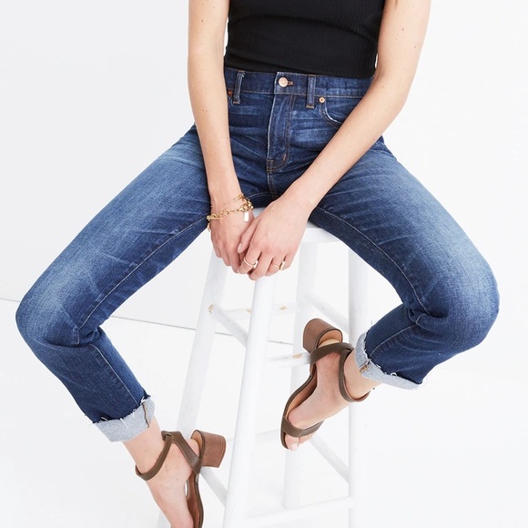 Madewell The Slim Boyjean Raw Hem Edition Creston Wash - Size 25 - Picture 1 of 9